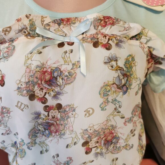 Angelic Pretty Disney Top Women's Small Blue Minnie Daisy Lolita Jfashion Blouse - Picture 8 of 11